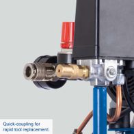 Quick-coupling for rapid tool replacement on air compressor HC08Si