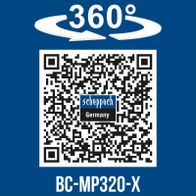 360° rotation for enhanced lawn mowing; Scheppach BC-MP320-X battery set