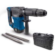 Scheppach demolition hammer with SDS-Max attachment, tool case, and two drill bits