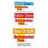 Scheppach cordless strimmer C-LT300-X honored with Best of 2026, Entry Level 2025, and Editor’s Choice 2025 awards.