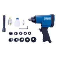 Scheppach tool set with impact driver and accessory kit including bits and tools