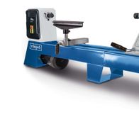 Scheppach lathe machine with workbench and tool holder for accurate machining