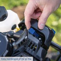 Easy maintenance air filter for the auger machine, replaceable with ease