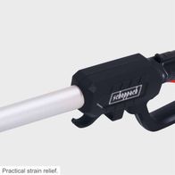 Ergonomic handle with practical strain relief for the telescopic hedge trimmer ETHT500