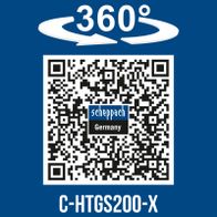 360° rotation for accurate grass and shrub cutting with Scheppach C-HTGS200-X tool