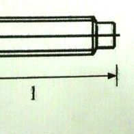 Scheppach threaded pin with internal hexagonal head and taper, drawing (DIN 915) – dimensions: length l, diameter d