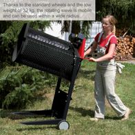 Roller sieve RS400 with adjustable drum and sieve insert, lightweight mobile unit weighing 32 kg