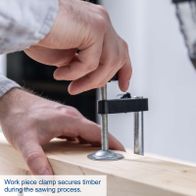 Clamp securing timber during the sawing process for stability