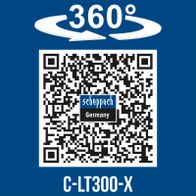 360° rotation for easy operation of Scheppach cordless strimmer C-LT300-X