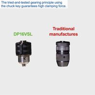 Scheppach bench drill chuck key design ensuring high clamping force