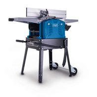 Scheppach planer/thicknesser with mobile base, view from front and top