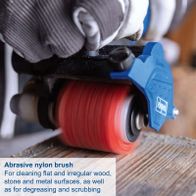 Universal nylon brush for wood, stone, and metal surfaces, for cleaning and scrubbing