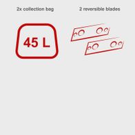 2 collection bags and 2 reversible blades for GS55 electric garden shredder