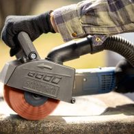 Scheppach Nylon wire wheel with visible detail of the tool