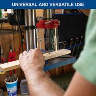 Bench pillar drill with digital variable speed and laser guide for accurate drilling in DP19VARIO set