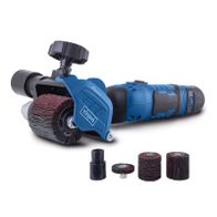 Scheppach universal renovation grinder with included brush set and replacement brushes, featuring adaptors