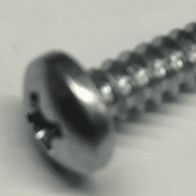 Scheppach flat head screw (DIN 7981) showing thread from head side