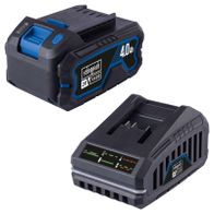 Scheppach charger with 40Ah battery and standby power for battery charging