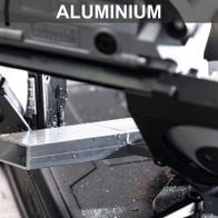 Metal cutting band saw with LED lighting, variable speed, worktable and 127mm cutting height