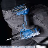 Practical belt clip for tool storage – suitable for use on a ladder