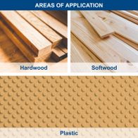 Hardwood and softwood band saw blades with perforated plastic backing for Scheppach band saws