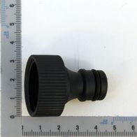 Scheppach 3/4" threaded hose coupling detail with measurement scale