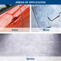 Application areas for Paint, Metal, and Marble