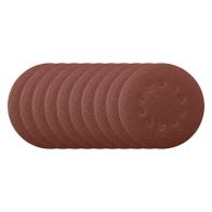 Structured round sanding paper for precise grinding, set of 10 pieces