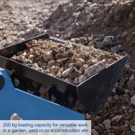 200 kg load capacity for versatile garden, yard, and construction site use