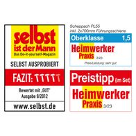 Scheppach underwater saw PL55 featuring included guide rails for DIY enthusiasts, highly rated for excellent value