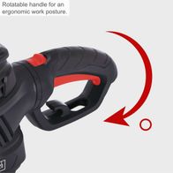 Rotating handle for ergonomic work posture on electric hedge trimmer