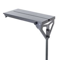 Adjustable workbench with height-adjustable legs and flat top surface