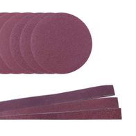 Sanding paper set with oval and long strips