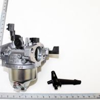 Carburetor with fuel inlet and attached filter, marked 'HUAYI L02 - P19'