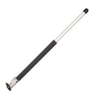 Spring hinge with integrated rubber sleeve for accurate alignment