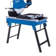 Scheppach stone cutter with water pump and clamp for accurate cutting tasks