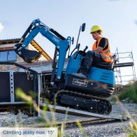 Mini excavator with a maximum climbing ability of 15 degrees for Scheppach EXC815 model