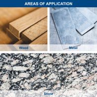 Material categories for tools: Wood, Metal, and Stone, illustrating their uses