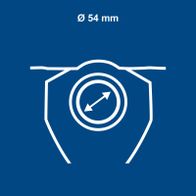 Scheppach target gauge with 54 mm diameter for accurate measurements