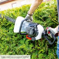 Scheppach petrol hedge trimmer with pull-start for easy ignition