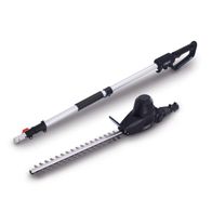 Electric telescopic hedge trimmer with extendable handle and long blade