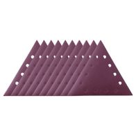 Triangular sanding paper with perforations, set of 10 pieces, grit P150
