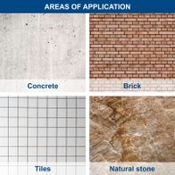 Construction materials including concrete, brick, tiles, and natural stone for various uses