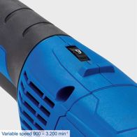 Scheppach satin finishing machine with variable speed ranging from 900 to 3,200 rpm