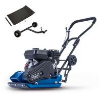 Scheppach vibrating plate with integrated handling frame, including steering wheel and wheels