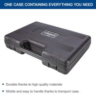 Durable tool case featuring high-quality materials and a mobile transport design for the 94-piece set