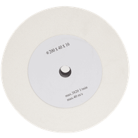 Scheppach grinding stone (ø200 x 40) with markings and speed specifications