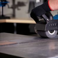 Scheppach silicon carbide brush in use with attachment