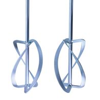 Spiral-shaped metal mixing tools for mortar and paint