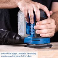 Scheppach grinder with low height for accurate edge grinding close to the edge